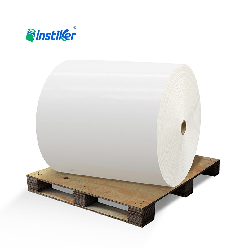 Factory PP PE PET PVC BOPP Vinyl Transparent Self Adhesive Sticker Label Paper Jumbo Roll