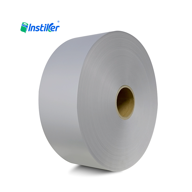 Factory Direct Sales of Matte Silver PET Self Adhesive Material Label Large Roll Self Adhesive Sticker Paper