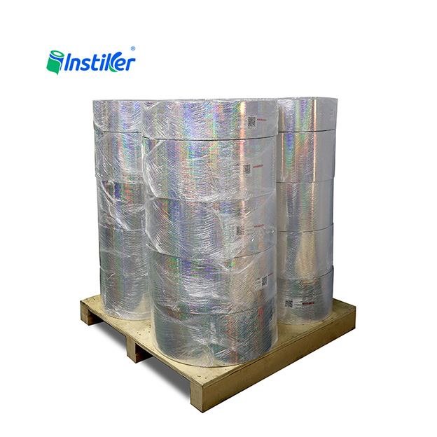 Sand Dot Laser Holographic BOPP Film Acrylic Adhesive White Glassine Liner