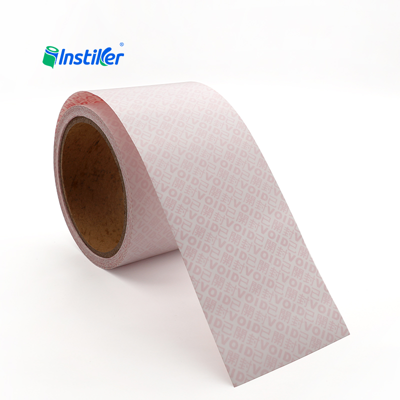 Security Label White VOID Positive Version Fully Transfer Sticker Jumbo Roll