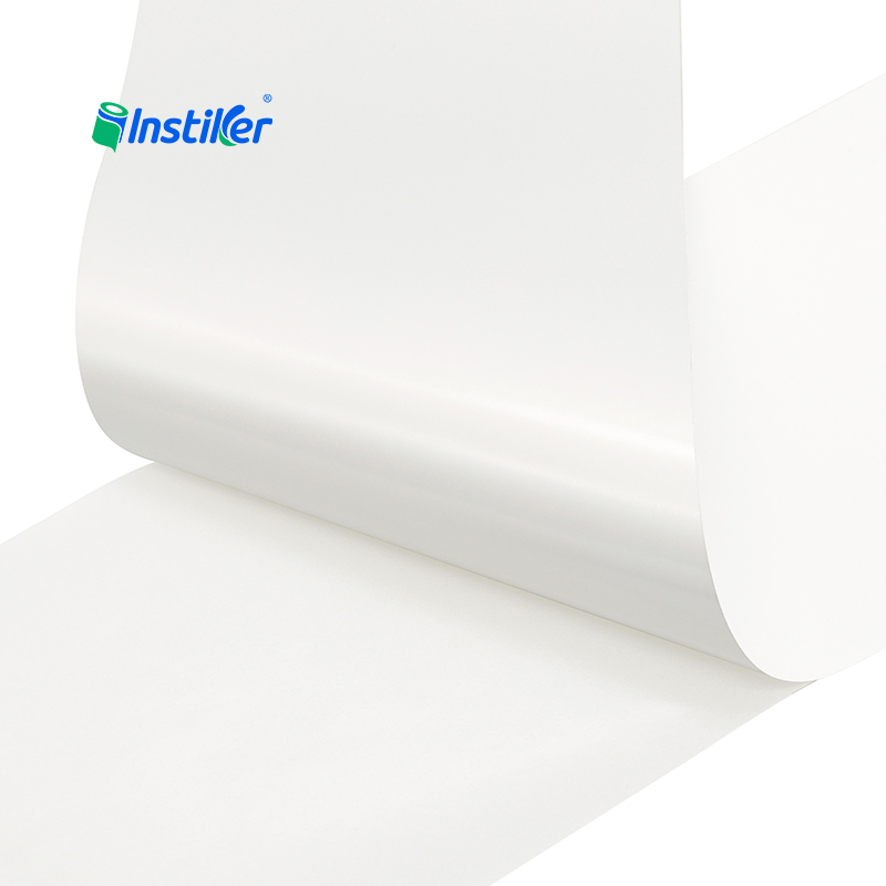 Tear Resistant Matt White PP Film Acrylic Glue Sticker Label Material Jumbo Roll