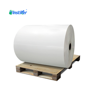 High-Speed Label Material Glossy White PP Sticker Jumbo Roll with PET Liner
