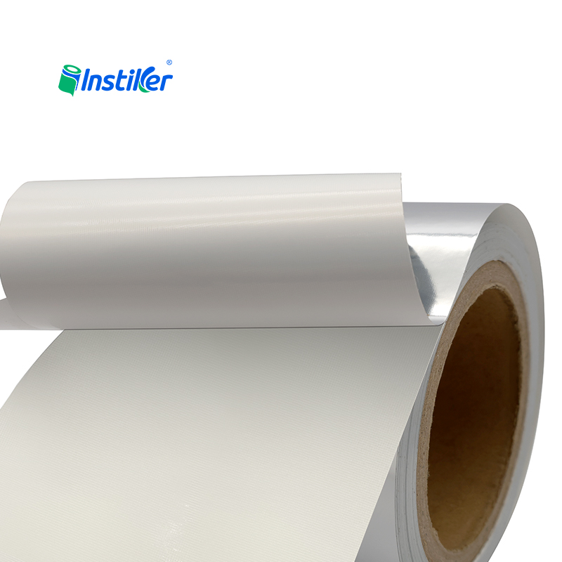70um Silver White Label Material Polypropylene PP Film Label Sticker Jumbo Roll