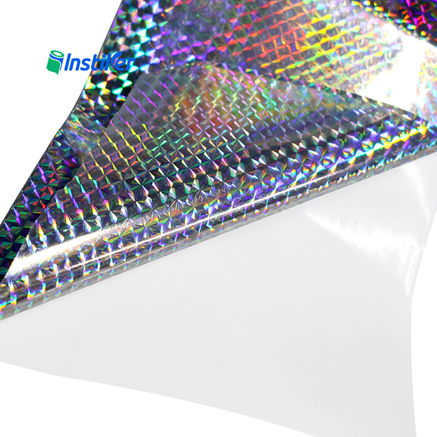 Sand Dot Laser Holographic BOPP Film Acrylic Adhesive White Glassine Liner
