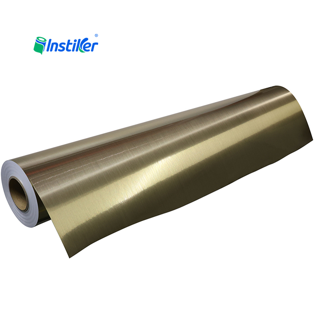 Premium Brushed Gold PVC Panel - Easy-to-Clean Decorative Sheet for Retail Store & Office