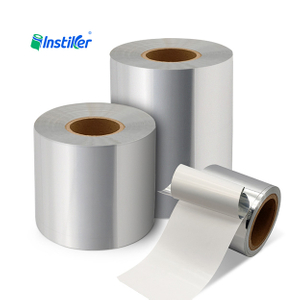 Pearlescent Bright Silver PP Film Label Water Based Acrylic Sticker Rolls