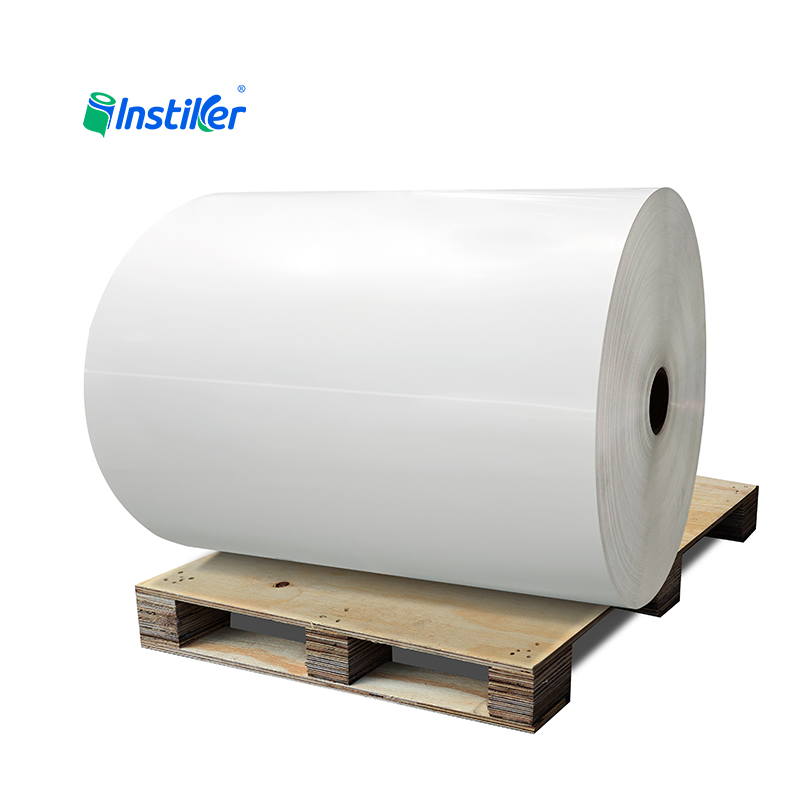 Hot Sale 60 Micron Gloss White PP Jumbo Roll Self Adhesive Label Packaging for Label Printing