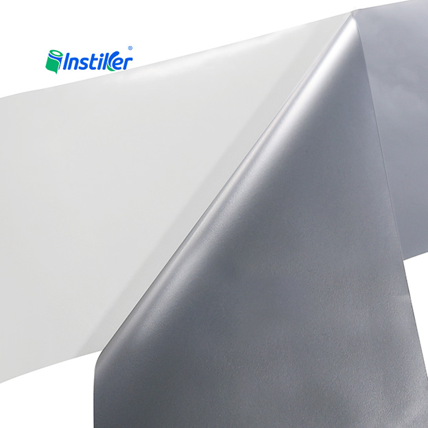 Factory Direct Sales of Matte Silver PET Self Adhesive Material Label Large Roll Self Adhesive Sticker Paper