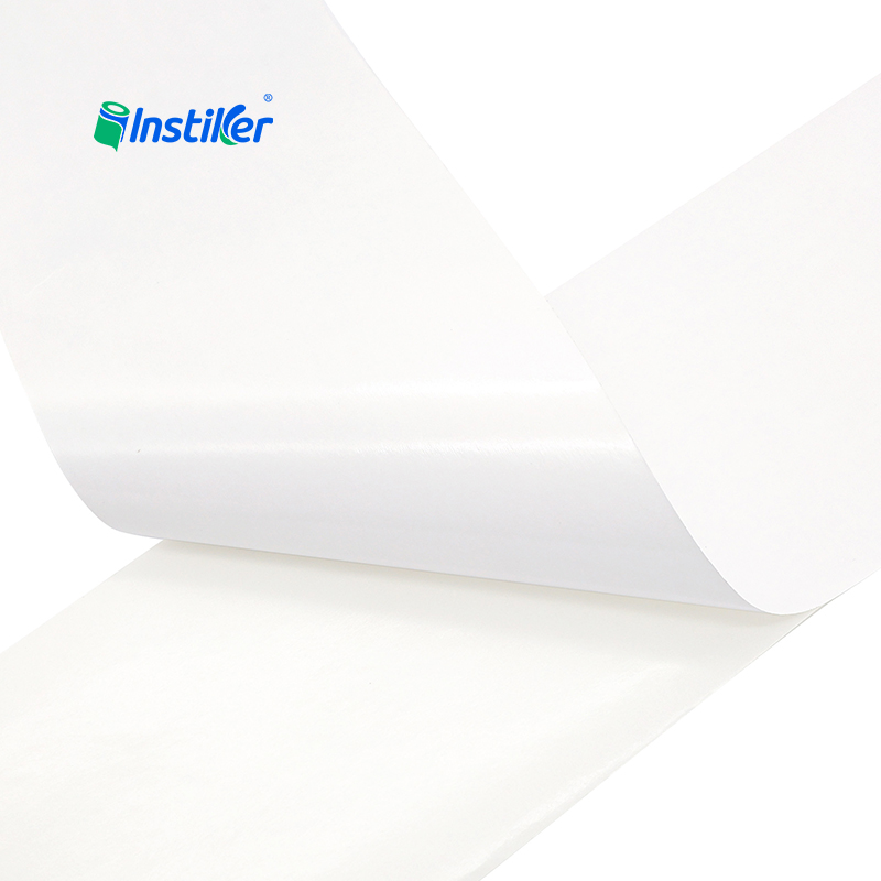 Adhesive Material Coated Paper for Printing 80g Semigloss Paper Label Material Jumbo Roll