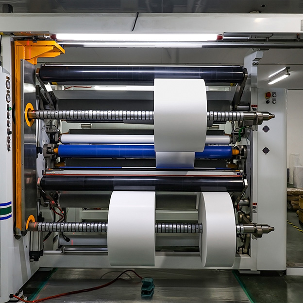 Factory Wholesale 80gsm Semi Gloss Self Adhesive Paper Labels Sticker in Jumbo Rolls Packaging Label