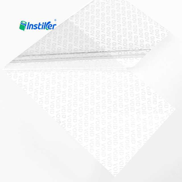 White Anti-counterfeit Label Material Sticker Adhesive VOID Security Label Sticker Roll