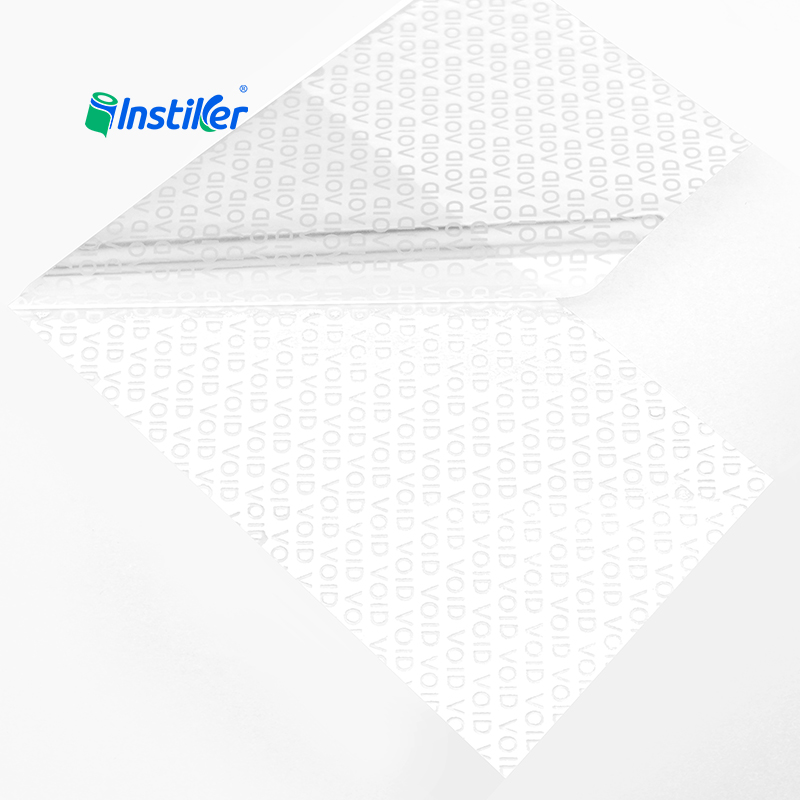 White Anti-counterfeit Label Material Sticker Adhesive VOID Security Label Sticker Roll