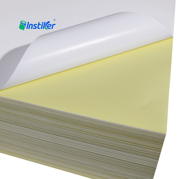 A4 Size Acrylic Material Paper Jumbo Roll SemiGlossy Self-adhesive Coated Paper Label Roll