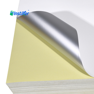 Metallic Texture Aluminum Foil Paper Strong Solvent Adhesive Sticker Label