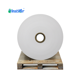 Factory Wholesale 80gsm Semi Gloss Self Adhesive Paper Labels Sticker in Jumbo Rolls Packaging Label