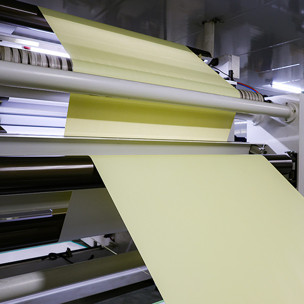 Long-Term Preservation TOP Thermal Paper Arylic Yellow Glassine Label Machine Sticker Jumbo Roll