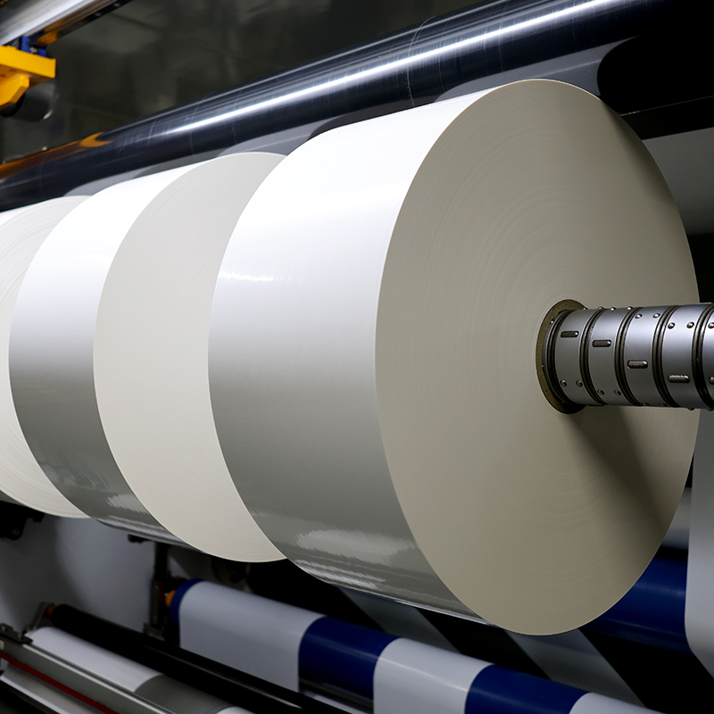 80μm White PE Self Adhesive Label Jumbo Roll