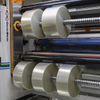 Metallic Bright Silver BOPP Film Sticker Label with Transparent PET Liner Material Jumbo Roll