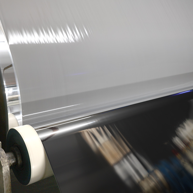 Metallic Texture Bright Silver BOPP Film Sticker Water Based Glue Glassine Liner Label Jumbo Rolls