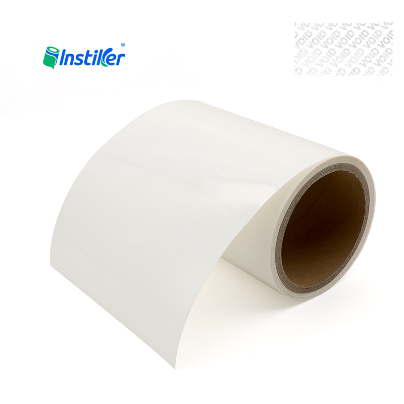 50mic White PET Negative VOID Security Labels Raw Materials Self Adhesive Sticker Jumbo Roll
