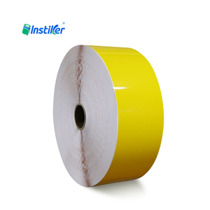 Custom Size 50mic Yellow PET Labels Self-Adhesive Paper Jumbo Roll