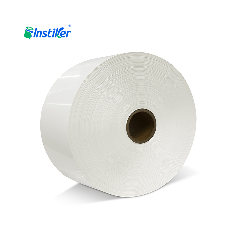 60mic Gloss White PP Pearlized Self-adhesive Film