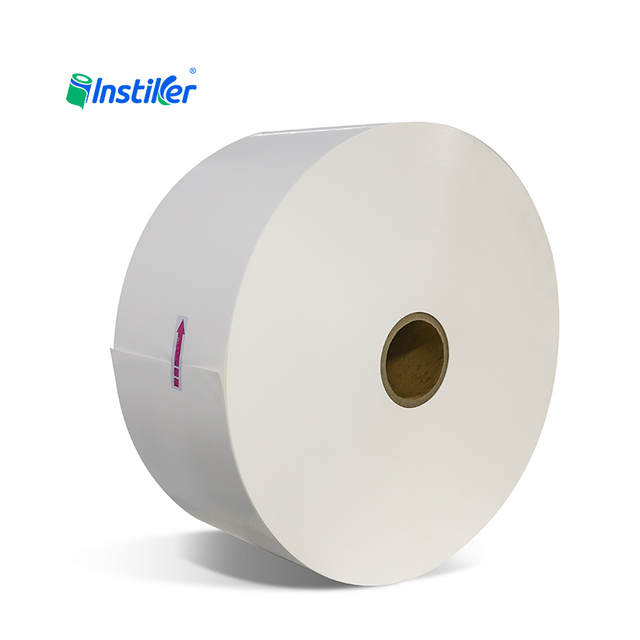 80μm White PE Self Adhesive Label Jumbo Roll