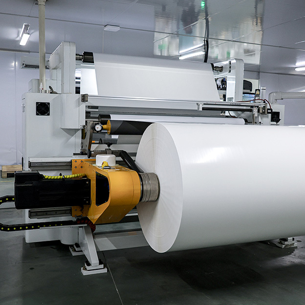 High-Speed Label Material Glossy White PP Sticker Jumbo Roll with PET Liner