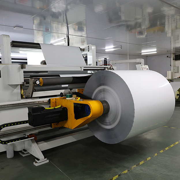 75um White PET Aluminized 190g Roll Self-adhesive Material solvent Label Sticker Wholesale Label Jumbo Roll