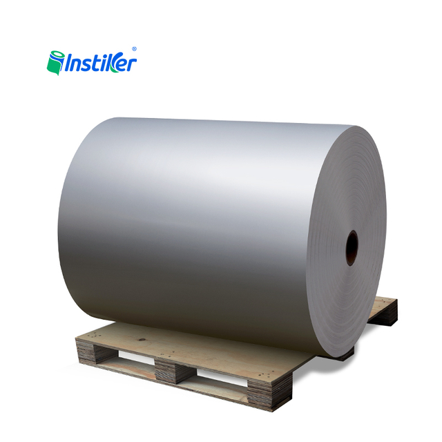 Matte Metallic Texture and Heat-Resistant Silver White PET Self-Adhesive Label Roll