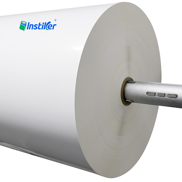 Adhesive Material Coated Paper for Printing 80g Semigloss Paper Label Material Jumbo Roll